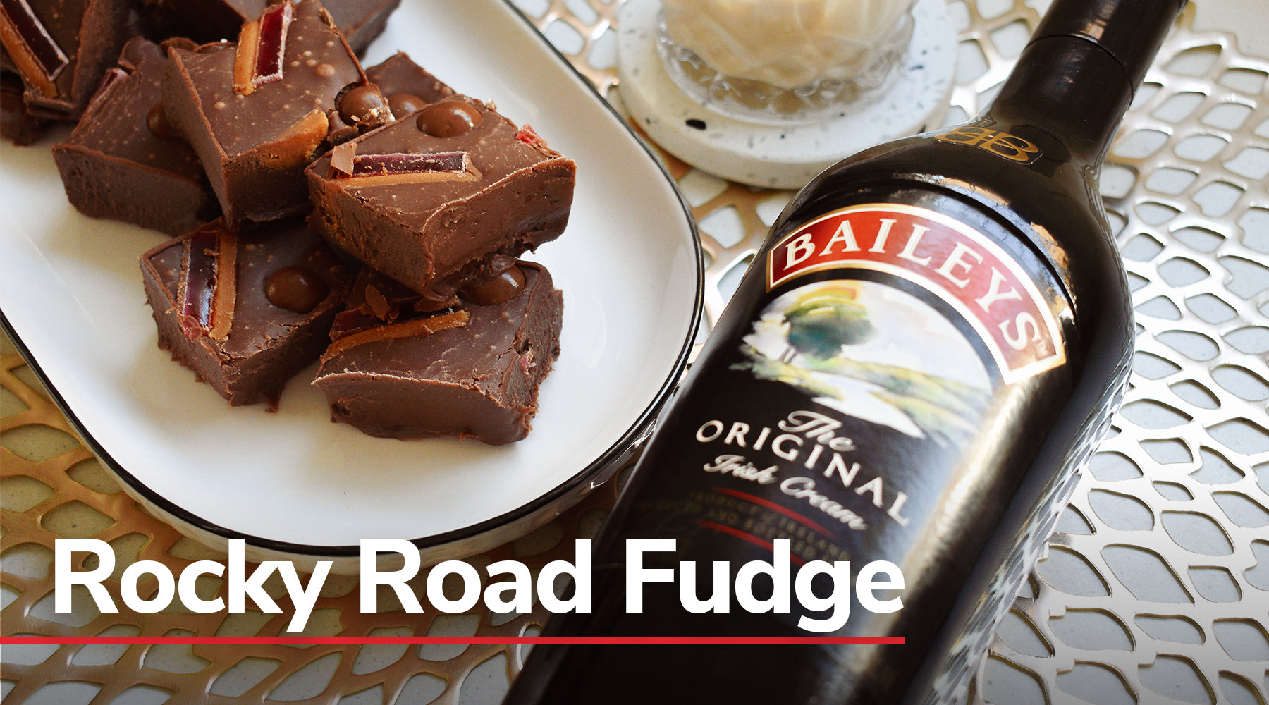 Baileys Rocky Road Fudge