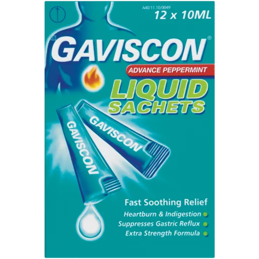 Gaviscon Advanced Peppermint Liquid Sachets 12 x 10ml