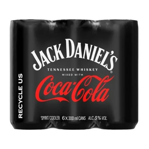 Jack Daniel's Coca Cola 300ml Can 6 Pack