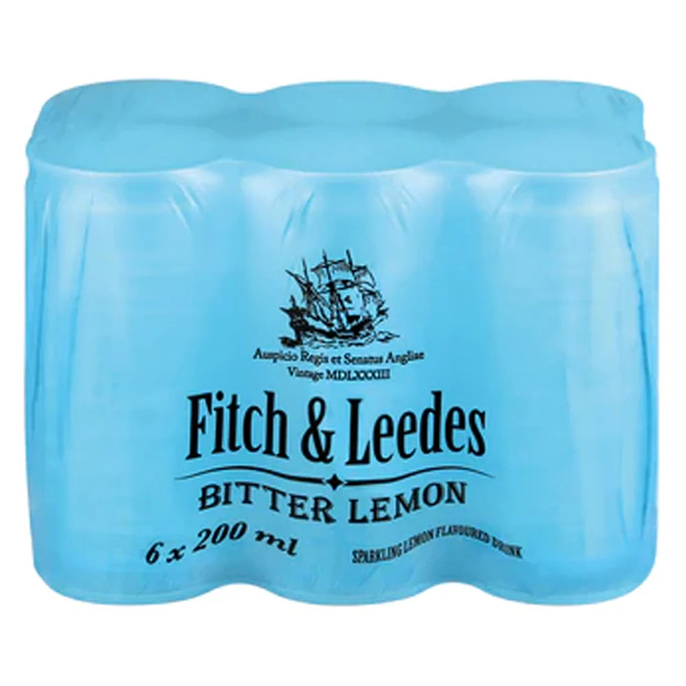 Fitch & Leedes Bitter Lemon 200ml 6 Pack