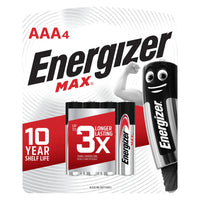 Energizer AAA Pack of 4 Batteries