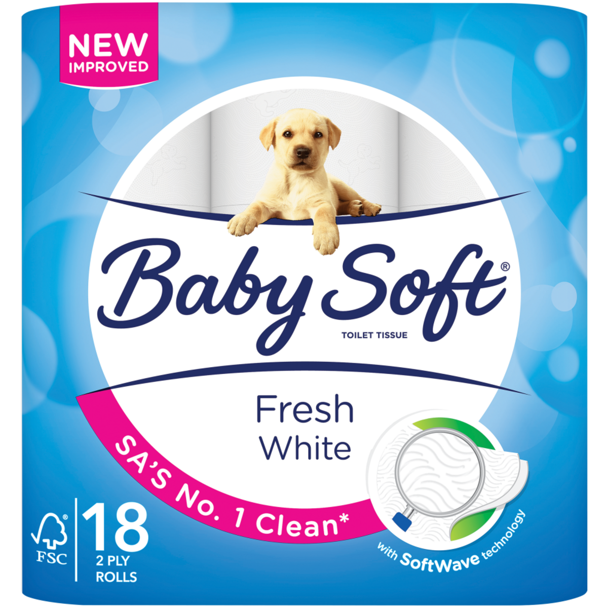 Baby Soft 2 Ply Toilet Rolls 18 Pack