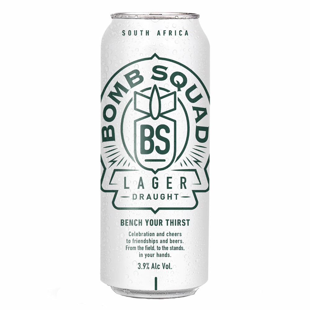 Buy Bomb Squad Lager Draught 500ml Can 4 Pack Online