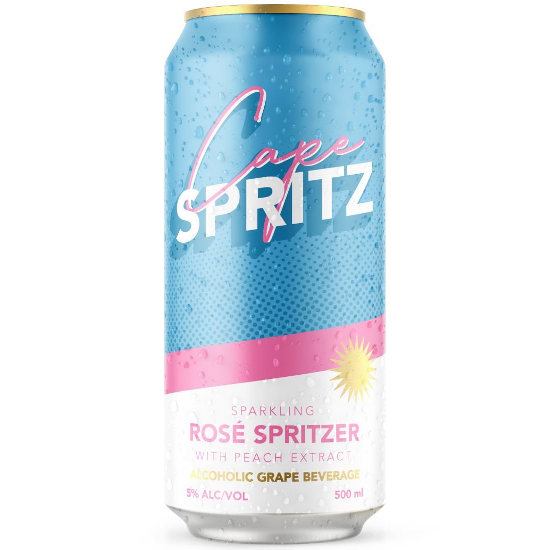Cape Spritz Sparkling Rose Spritzer with Peach Extract. 500ml Can 6 Pack