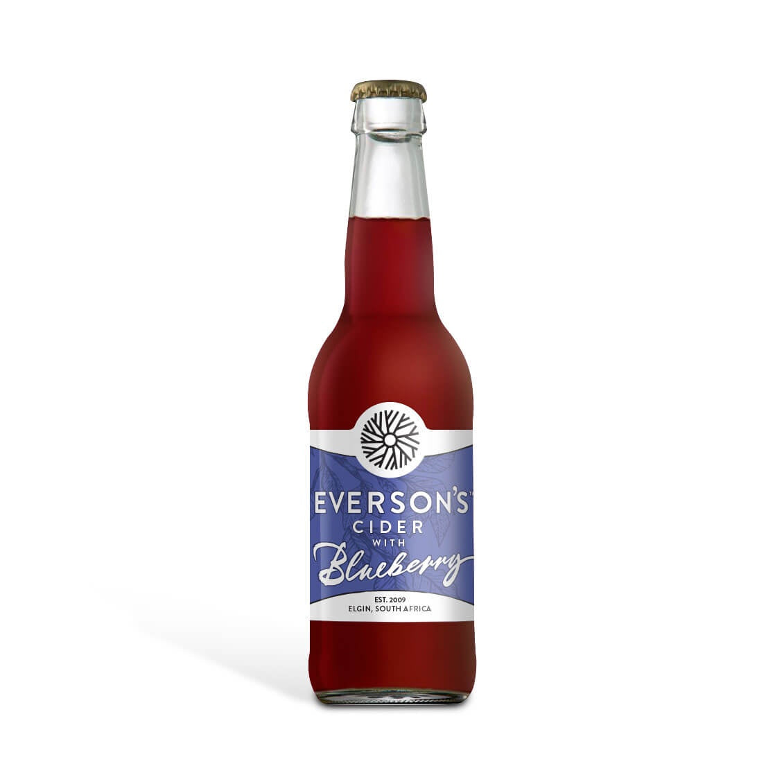 Everson's Blueberry Cider 340ml Bottle 4 Pack