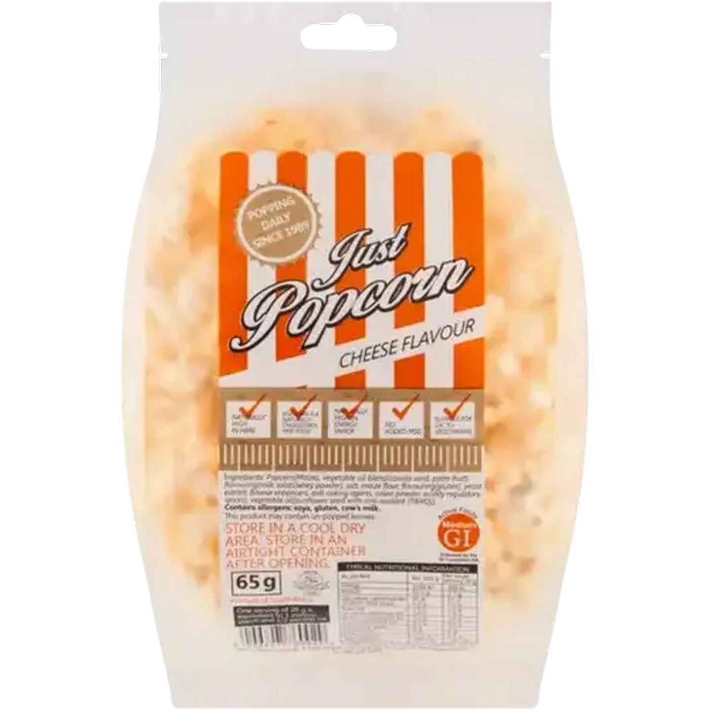 Just Popcorn Cheese Flavoured Popcorn 65g