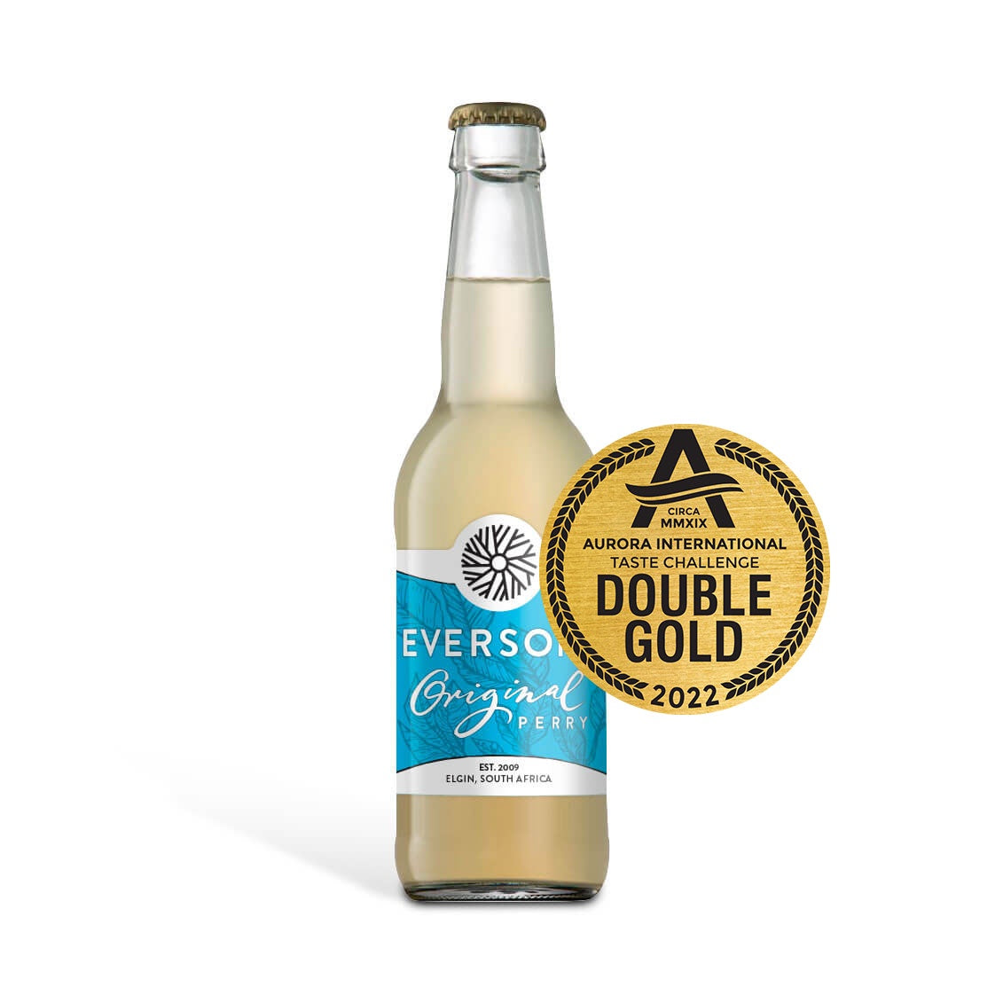 Eversons Original Perry - Pear Cider 340ml Bottle 4 Pack