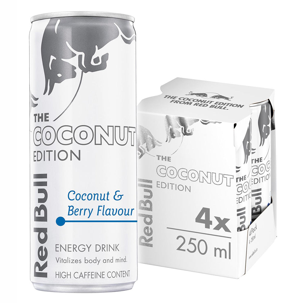 Buy Red Bull Energy Drink Coconut Edition: Coconut & Berry 250ml (4 Pack) Online