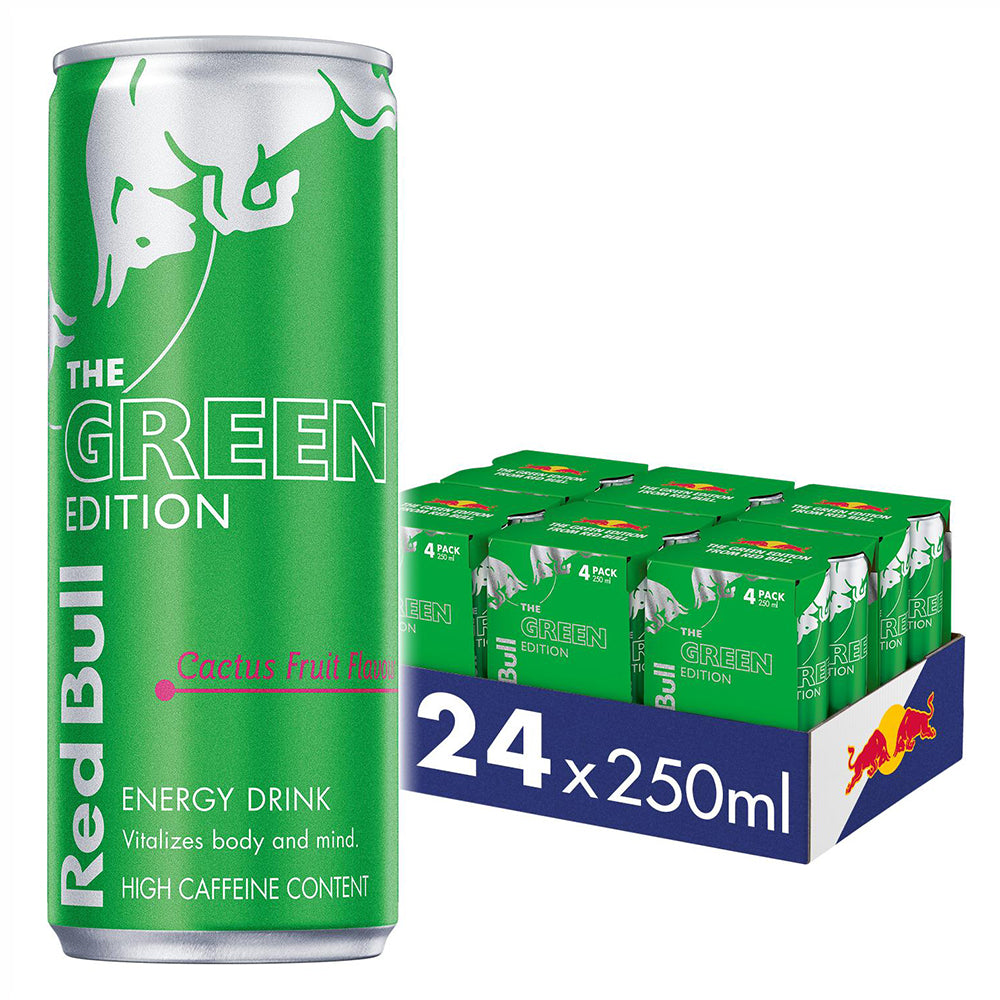 Buy Red Bull Energy Drink Green Edition: Cactus Fruit 250ml (6 x 4 Pack) Online