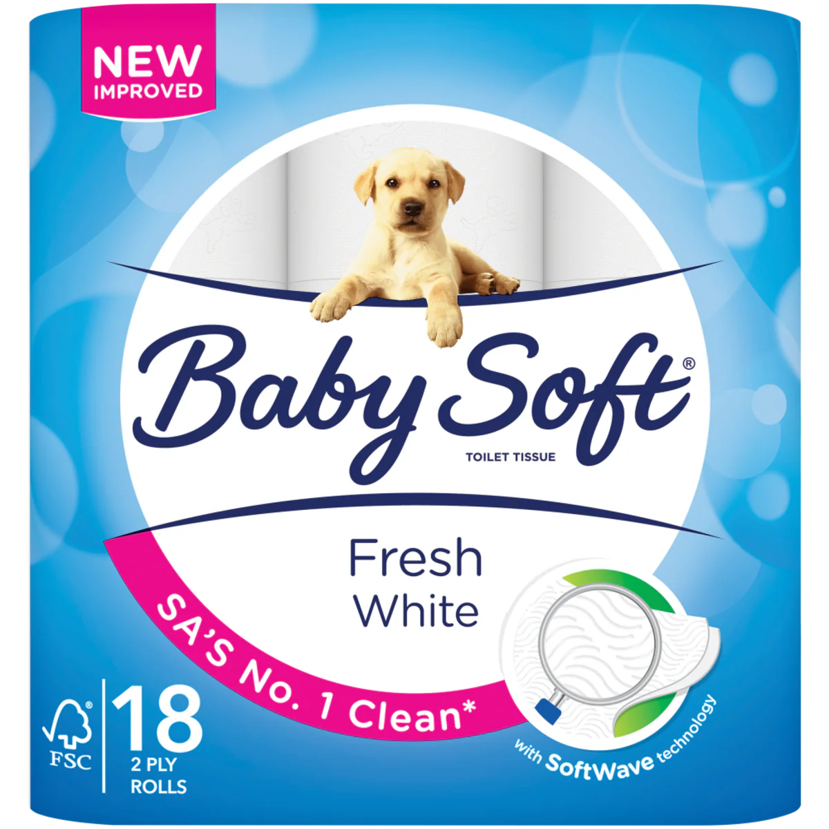 Baby Soft 2 Ply Toilet Rolls 18 Pack