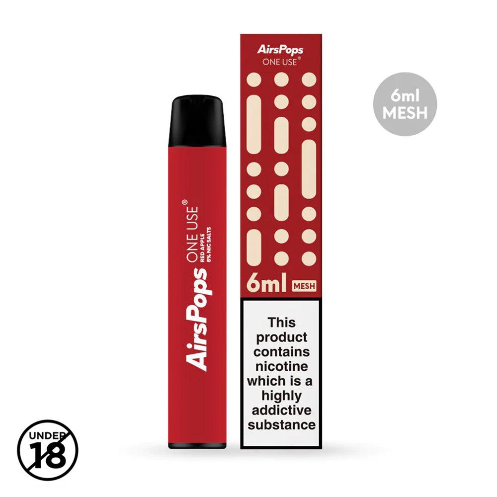Buy Airspops One Use 6ml - Red Apple 5% Online
