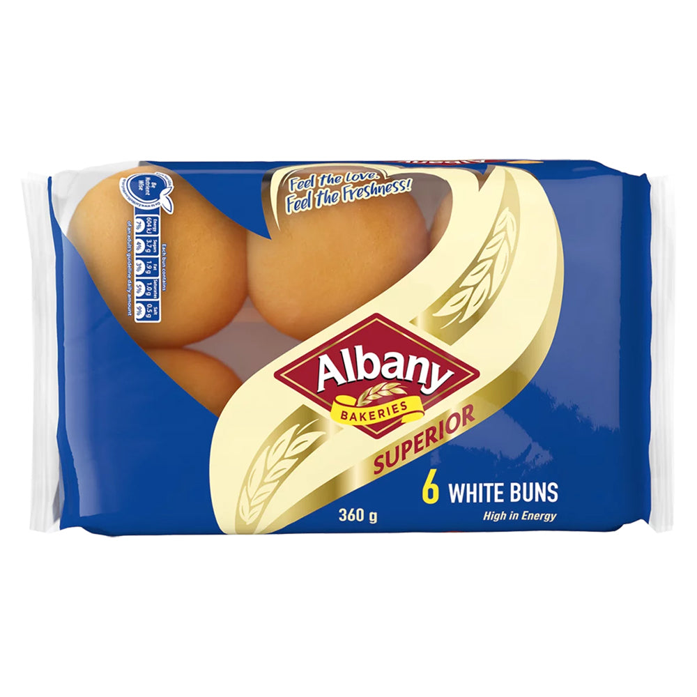 Buy Albany Superior Buns 6 Pack - White Online
