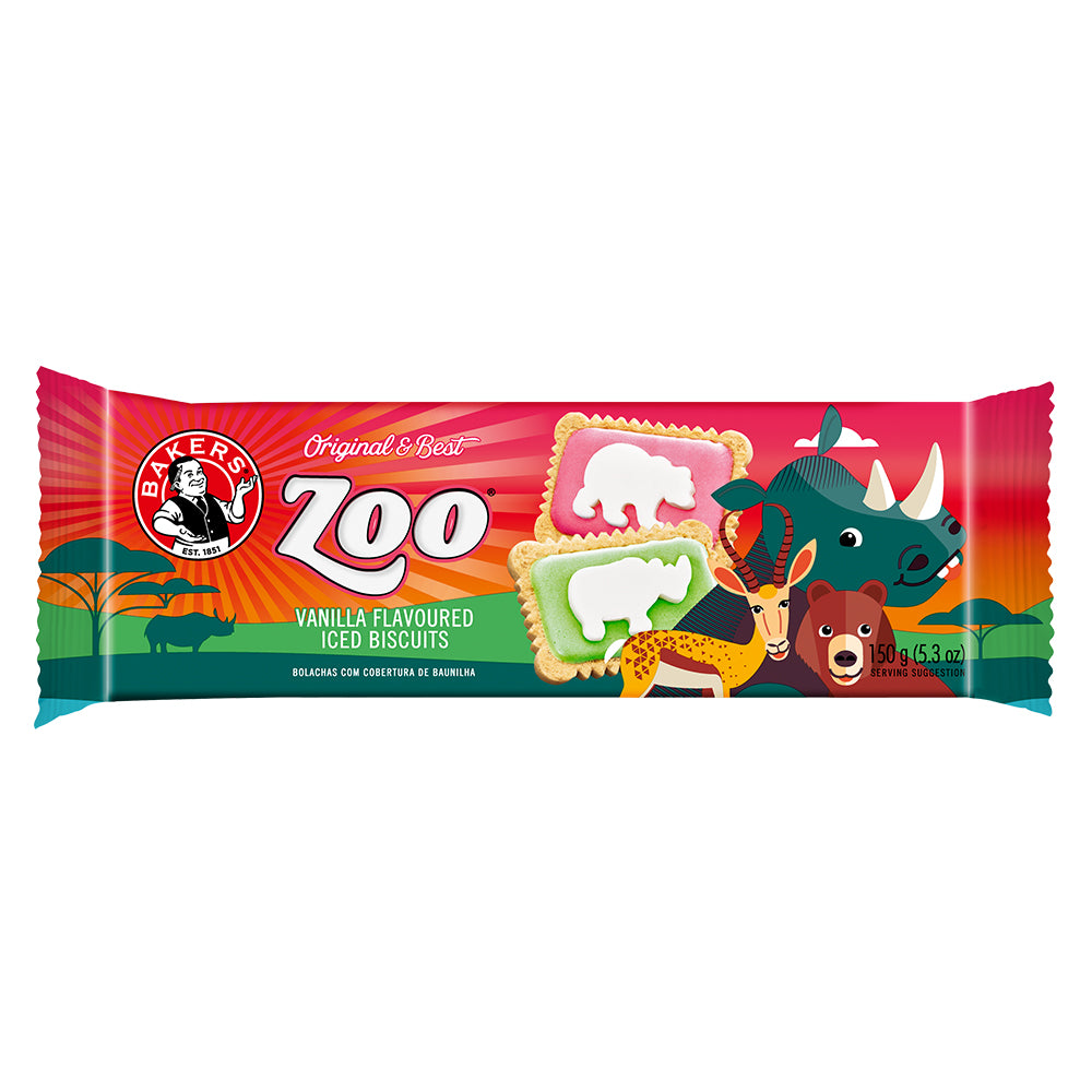 Buy Bakers Iced Zoo Biscuits 150g Online