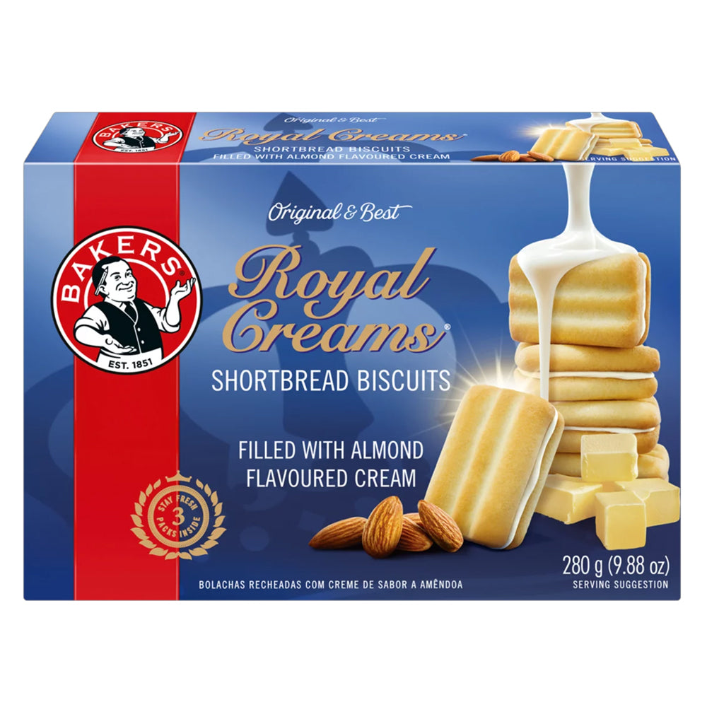 Buy Bakers Royal Creams Shortbread Biscuits 280g Online