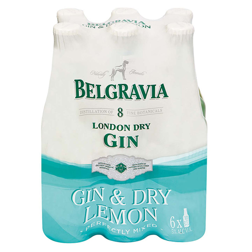 Buy Belgravia Gin & Dry Lemon 275ml Bottle 6 Pack Online