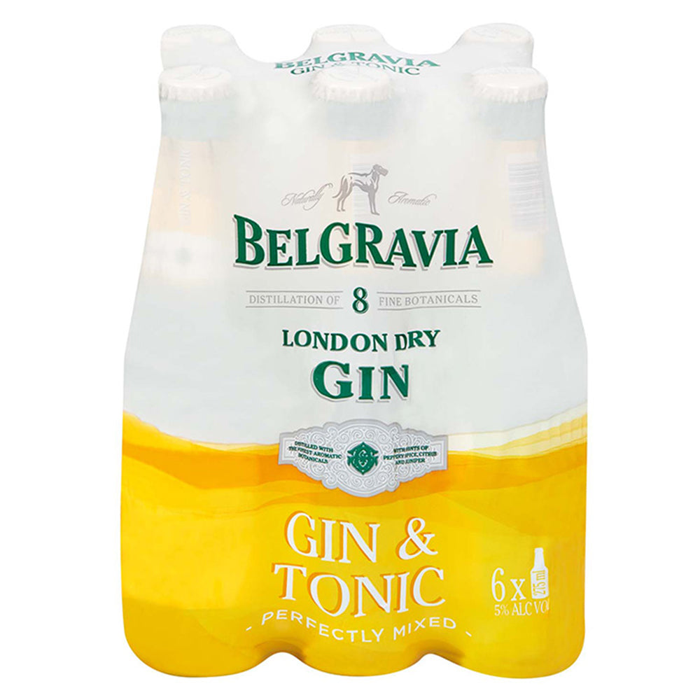 Buy Belgravia Gin & Tonic 275ml Bottle 6 Pack Online