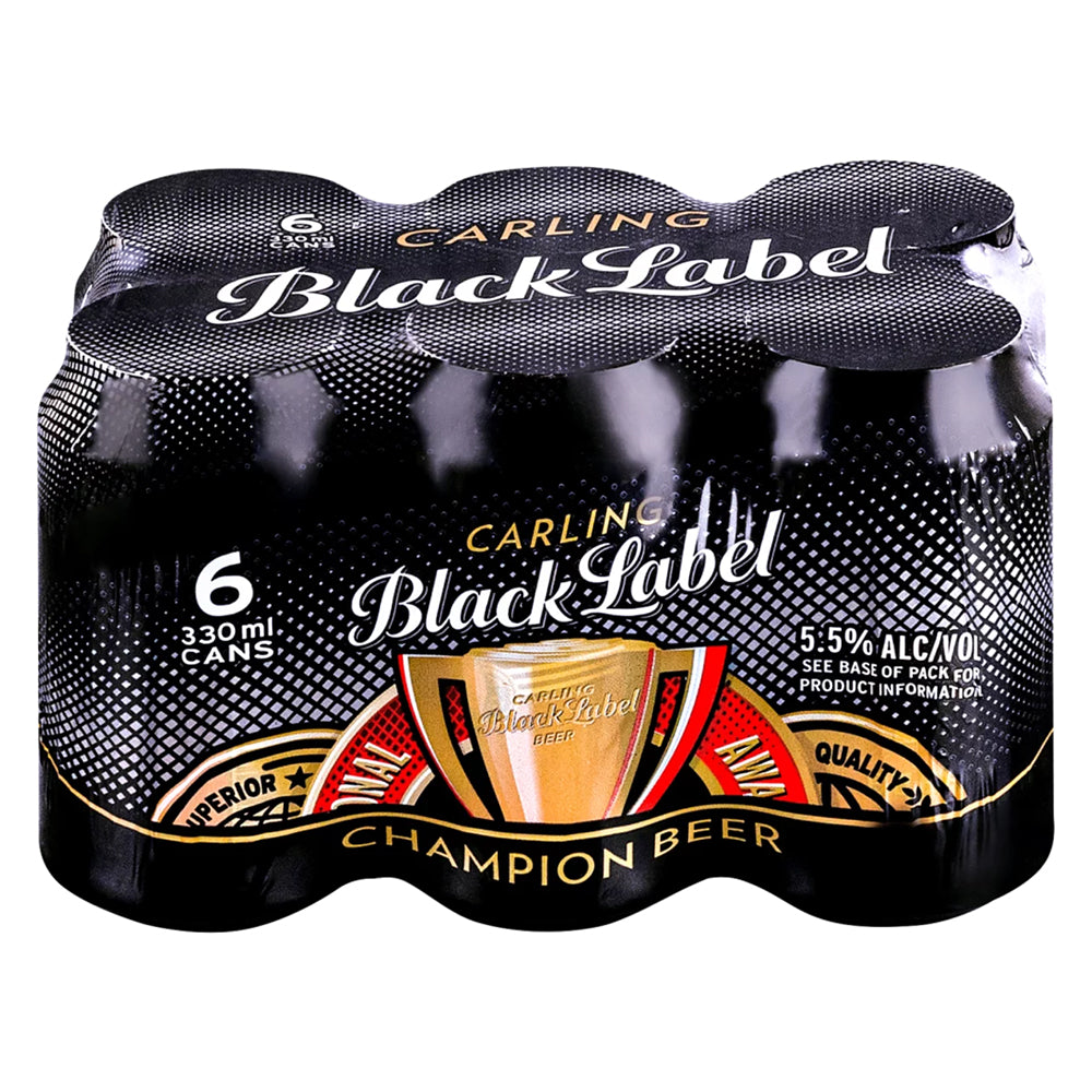 Buy Black Label Beer 330ml Can 6 Pack Online