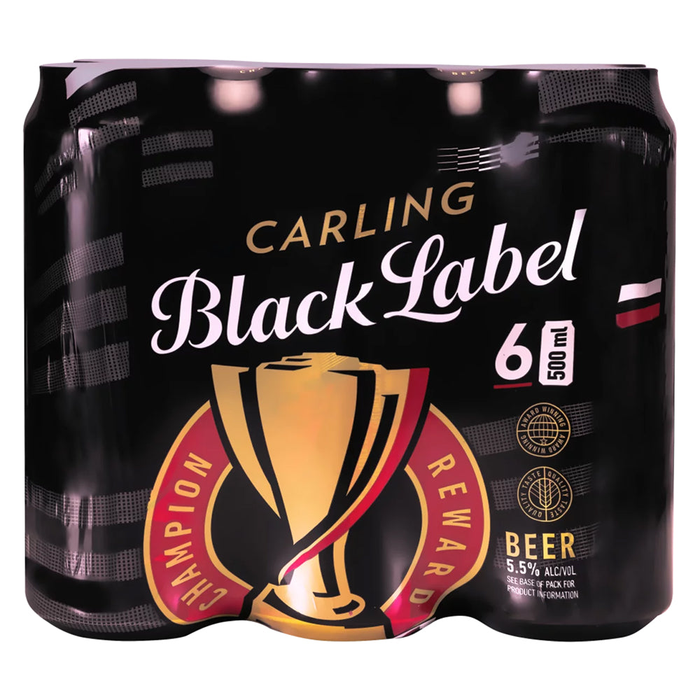 Buy Black Label Beer 500ml Can 6 Pack Online
