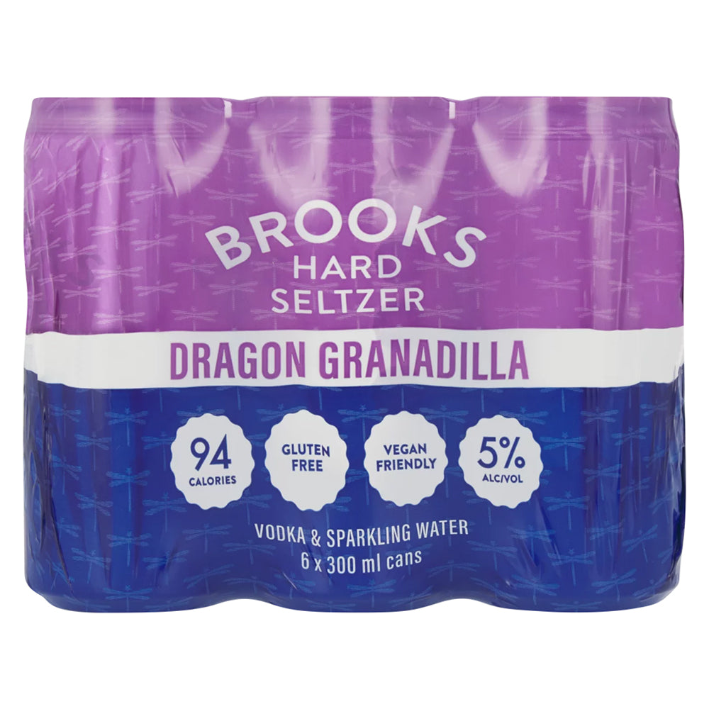 Buy Brooks Hard Seltzer Dragon Granadilla 300ml Can 6 Pack Online