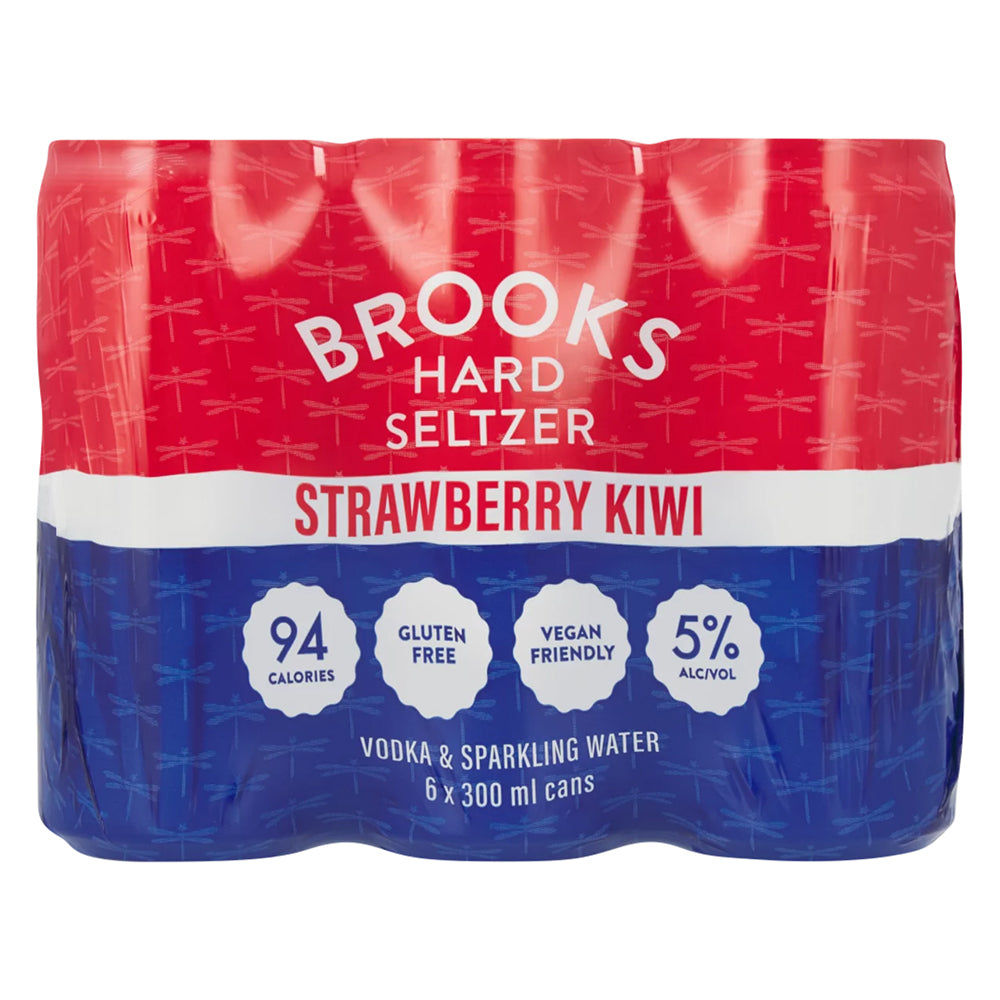 Buy Brooks Hard Seltzer Strawberry Kiwi 300ml Can 6 Pack Online