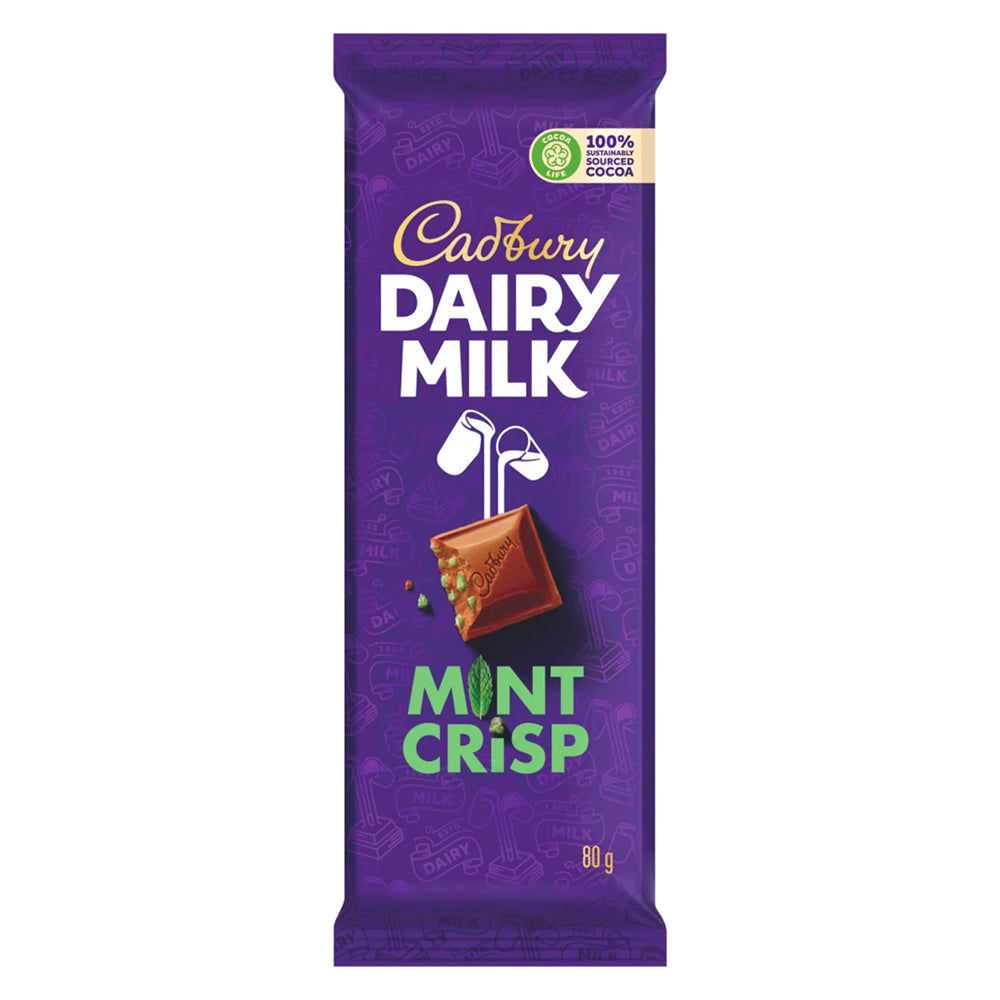 Buy Cadbury Dairy Milk Mint Crisp Slab 80g Online