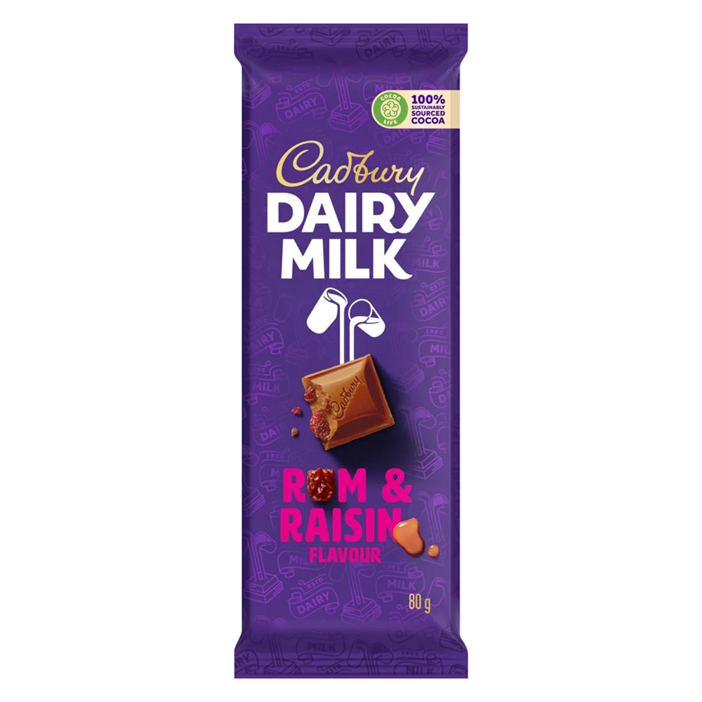 Buy Cadbury Dairy Milk Rum & Raisin Slab 80g Online