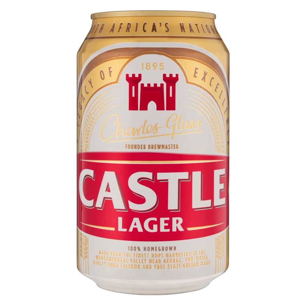 Buy Castle Lager Beer 330ml Can 6 Pack Online