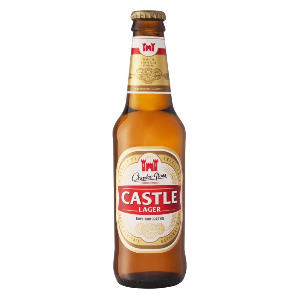 Buy Castle Lager Beer 330ml Bottle 6 Pack Online