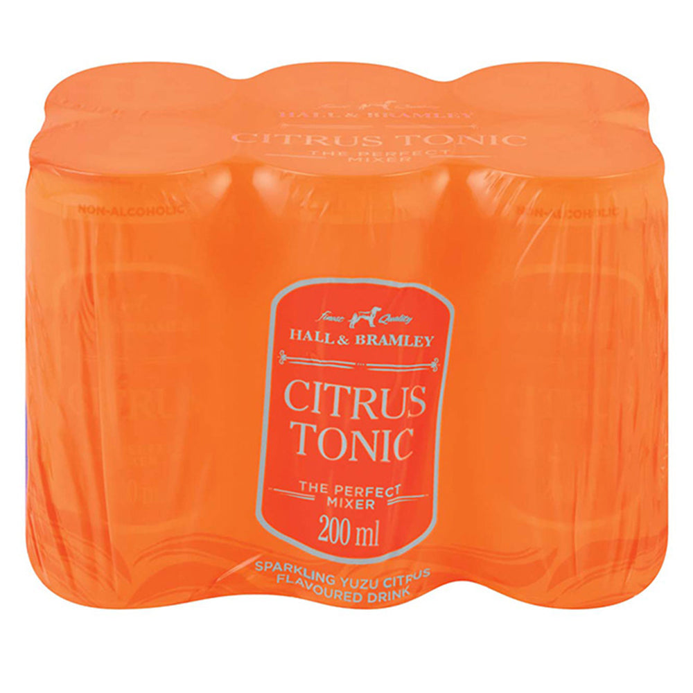 Buy Hall & Bramley Citrus Tonic 200ml Can 6 Pack Online
