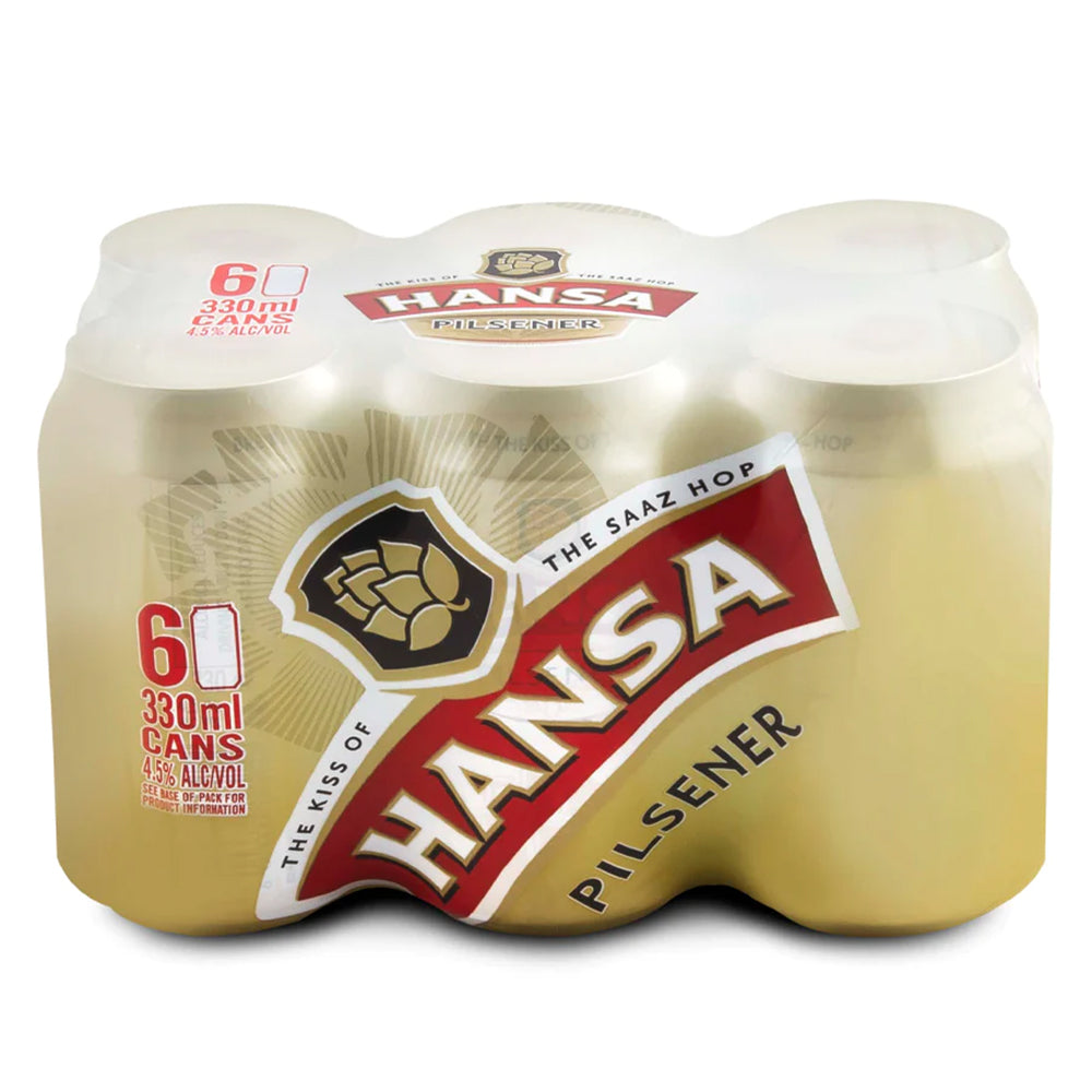 Buy Hansa Pilsner Beer 330ml Can 6 Pack Online