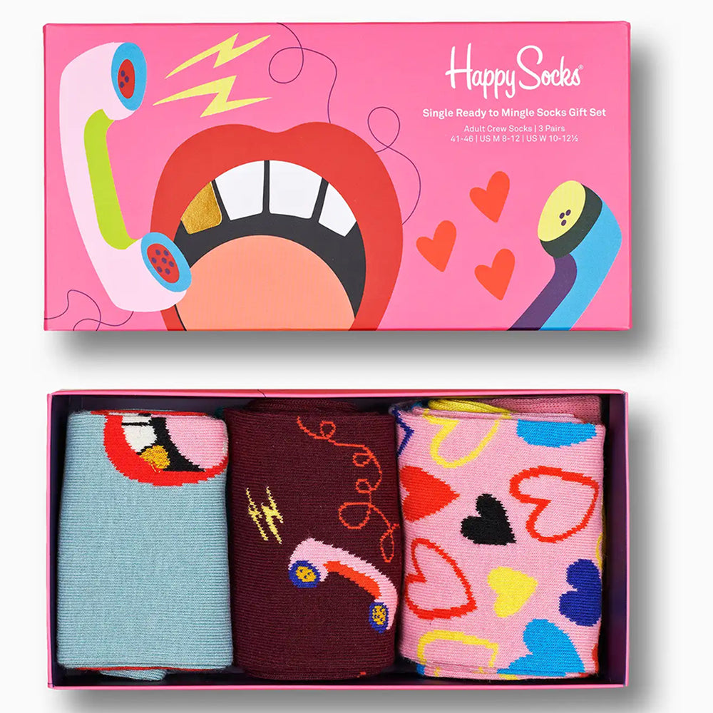 Buy Happy Socks - 3 Pack Single Ready To Mingle Socks Gift Set Online