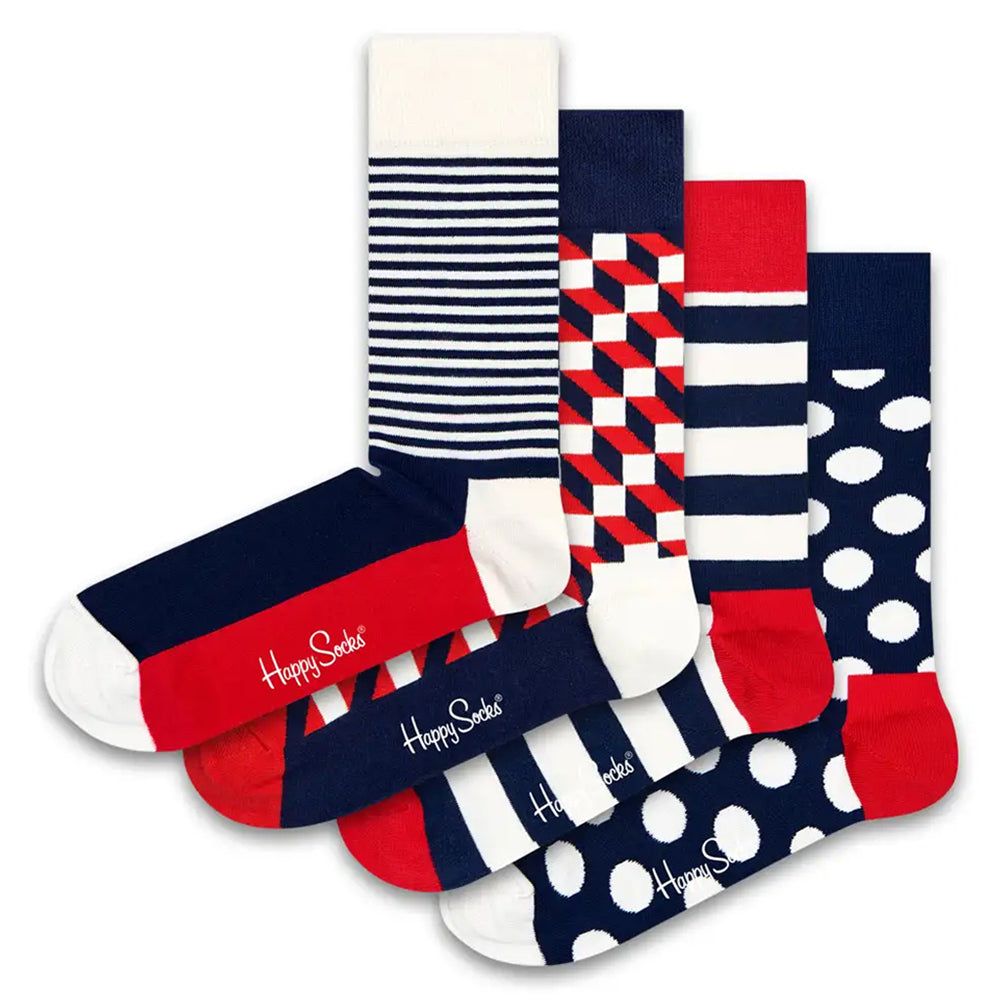 Buy Happy Socks - 4 Pack Classic Navy Socks Gift Set Online