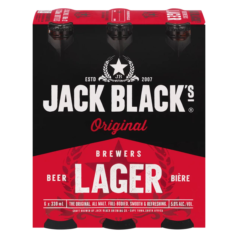 Buy Jack Black Beer - Brewers Lager 330ml Bottle 6 Pack Online