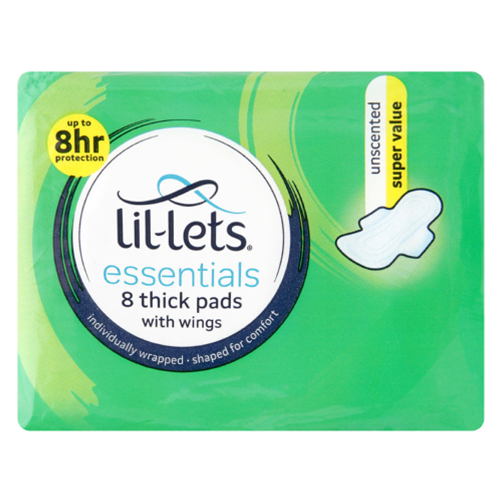 Buy Lil-Lets Essentials Thick Pads Unscented 8 Online