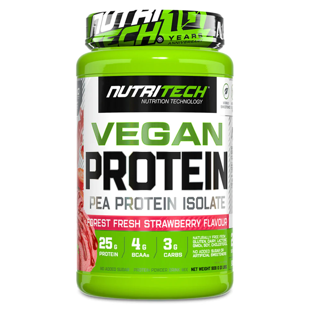 Buy Nutritech 100% Vegan Protein Forest Fresh Strawberry 908g Online