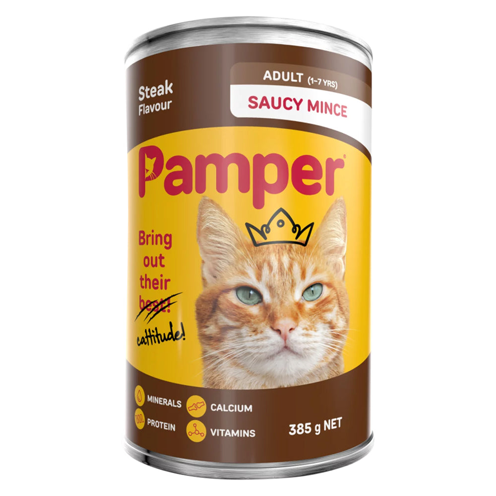 Buy Pamper Cat Food Tin Steak Flavour Online