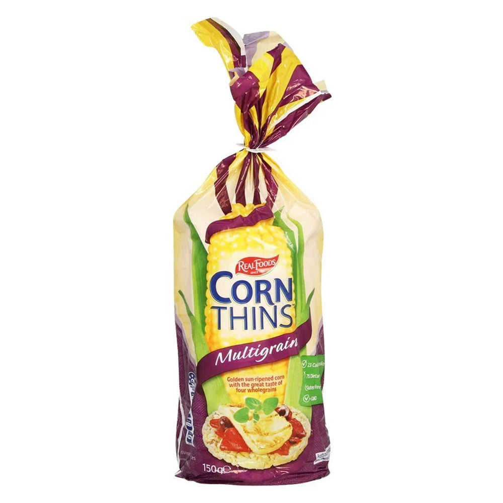 Buy Real Foods Corn Thins Multigrain 150g Online