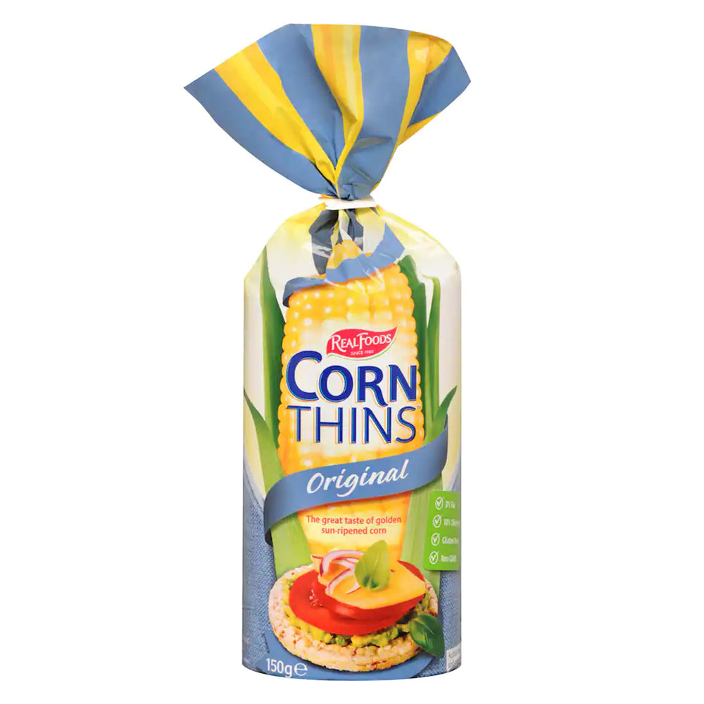 Buy Real Foods Corn Thins Original 150g Online