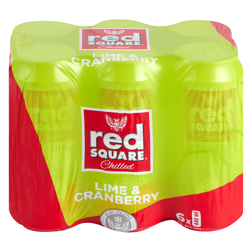 Buy Red Square Chilled Lime & Cranberry 6 pack Online