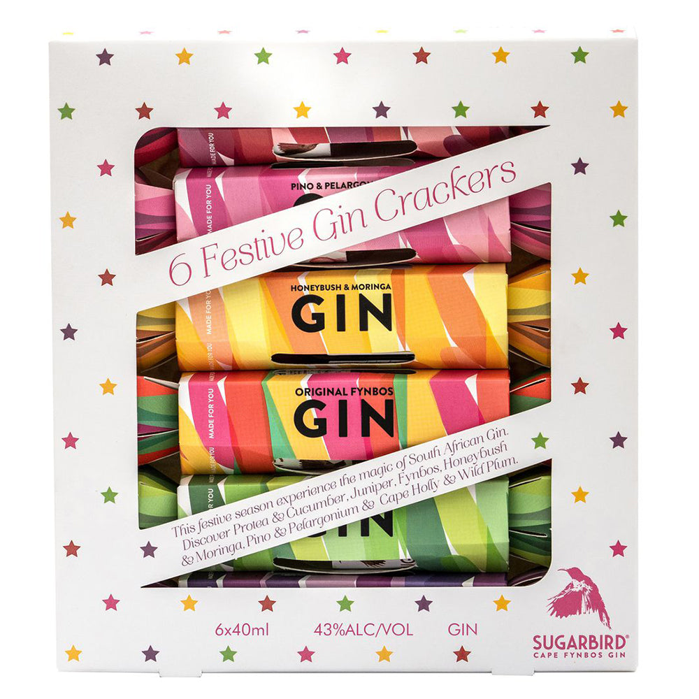 Buy Sugarbird Festive Gin Crackers - 6 x 40ml Online