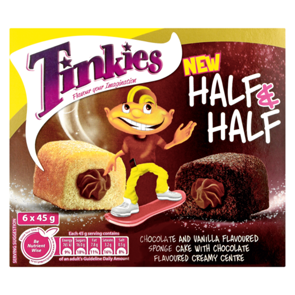 Buy Tinkies Half & Half Chocolate Vanilla 6 Pack Online