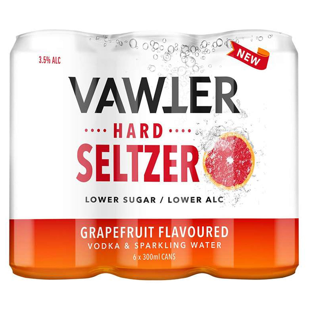 Buy Vawter Grapefruit Hard Seltzer 300ml Can 6 Pack Online