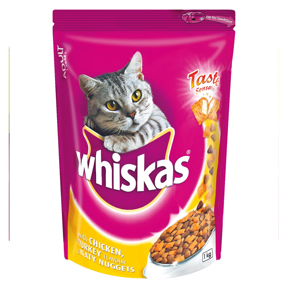 Buy Whiskas Meaty Nuggets Cat Food 1kg Chicken & Turkey Online