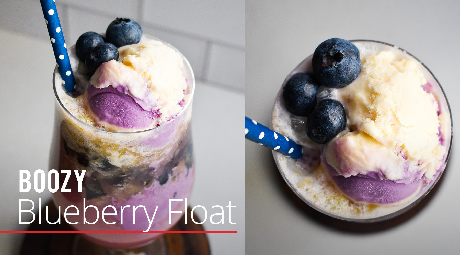 Boozy Blueberry Float