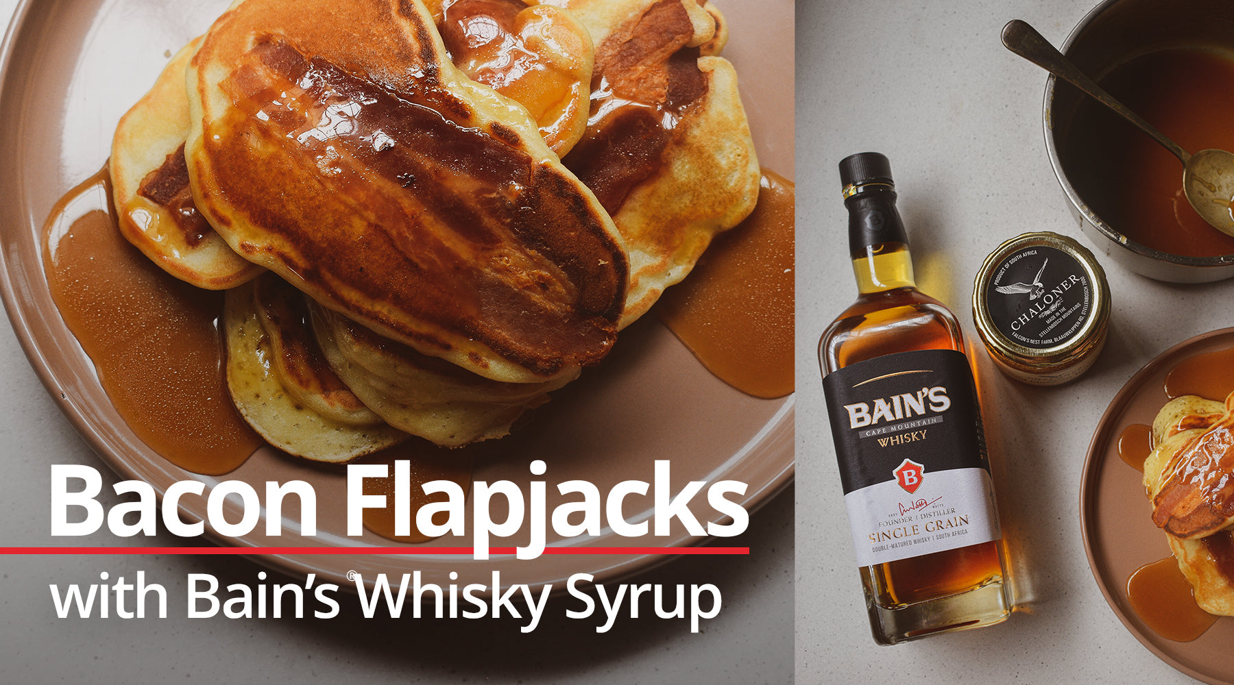 Bacon Flapjacks with Chaloner Honey & Bain's Whisky Syrup