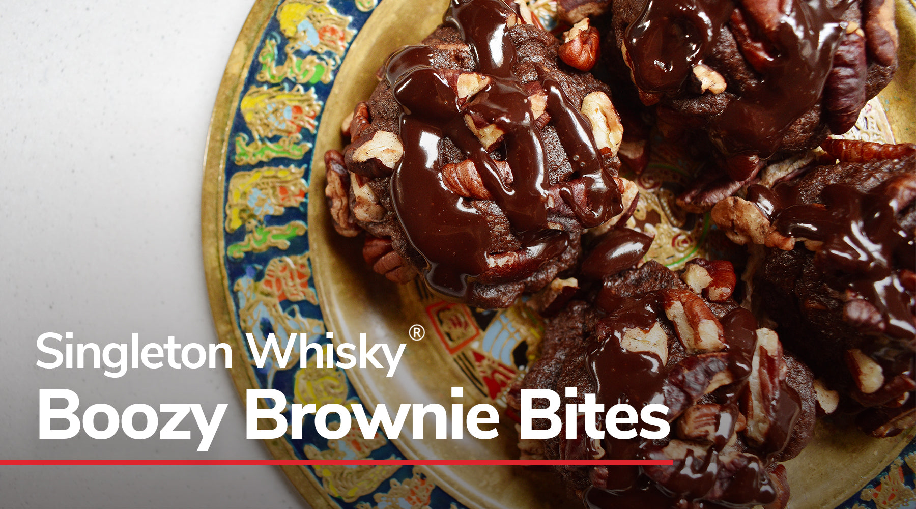 Boozy Brownie Bites with Singleton Whisky
