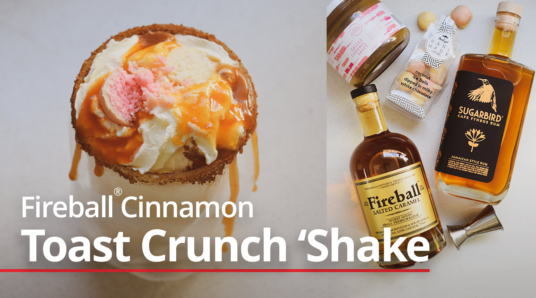 Cinnamon Toast Crunch Milkshake with Fireball and Sugarbird Fynbos Rum