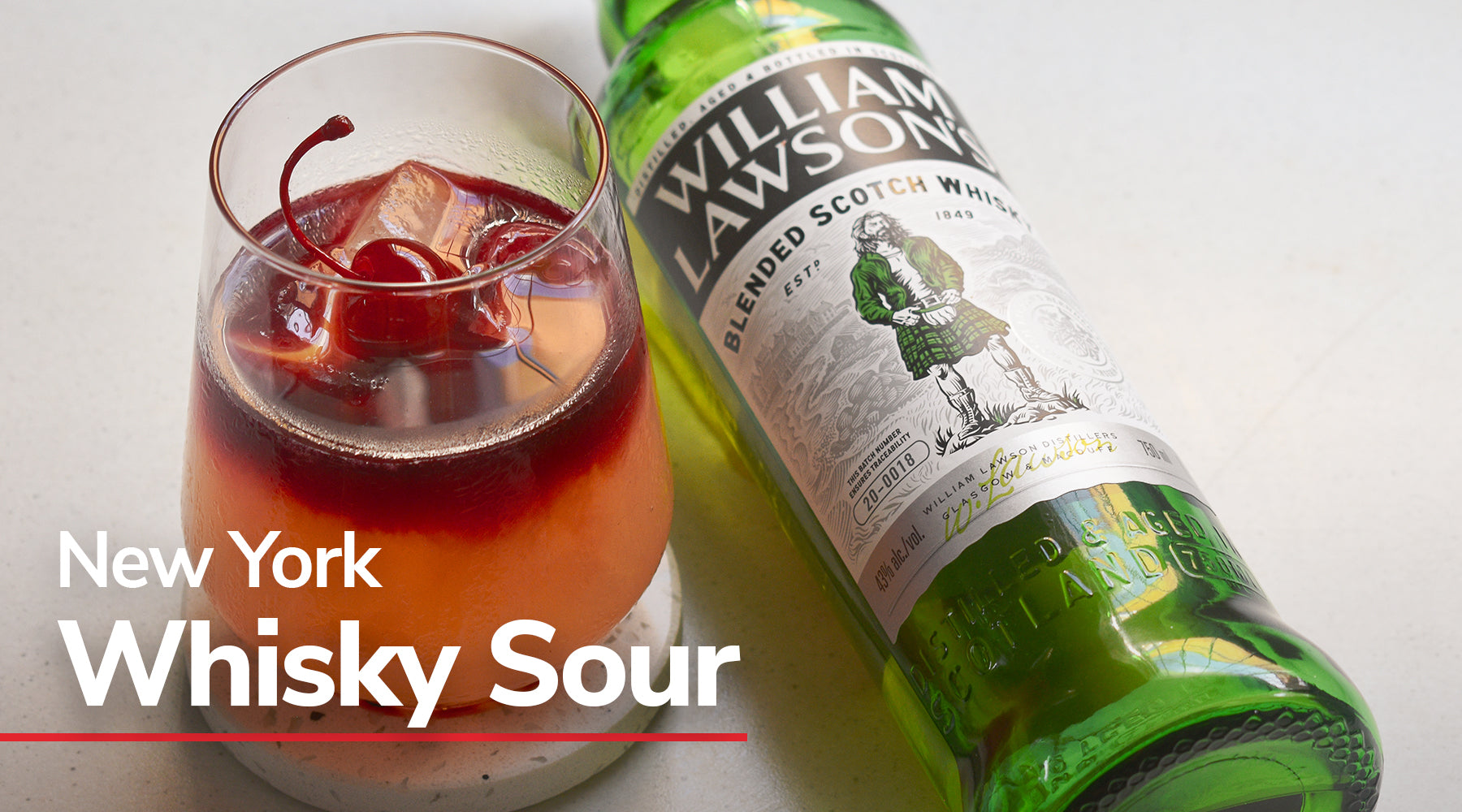 New York Whisky Sour with William Lawson's Scotch