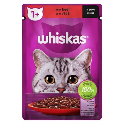 Whiskas Classic Meals Beef in Gravy 85g Sachet