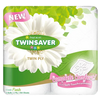 Buy Twinsaver 2 Ply Toilet Rolls White 4 Pack Online